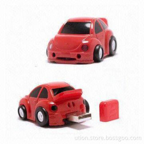 Plastic Car USB Flash Drives with 1 to 32GB Capacity and 7Mbps Writing Speed